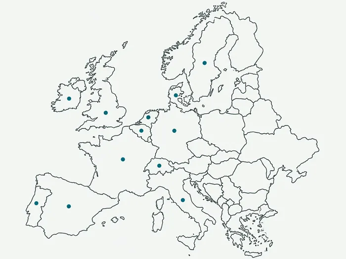 Mappa dell’Europa occidentale e settentrionale con i Paesi in cui l’offerta è disponibile
